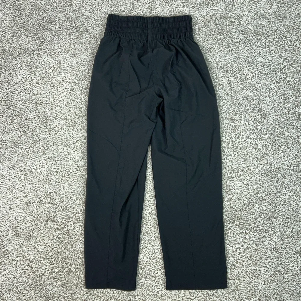 Nike Pants Womens M Black Dri FIT Track Relaxed Ultra High Waisted Running Gym